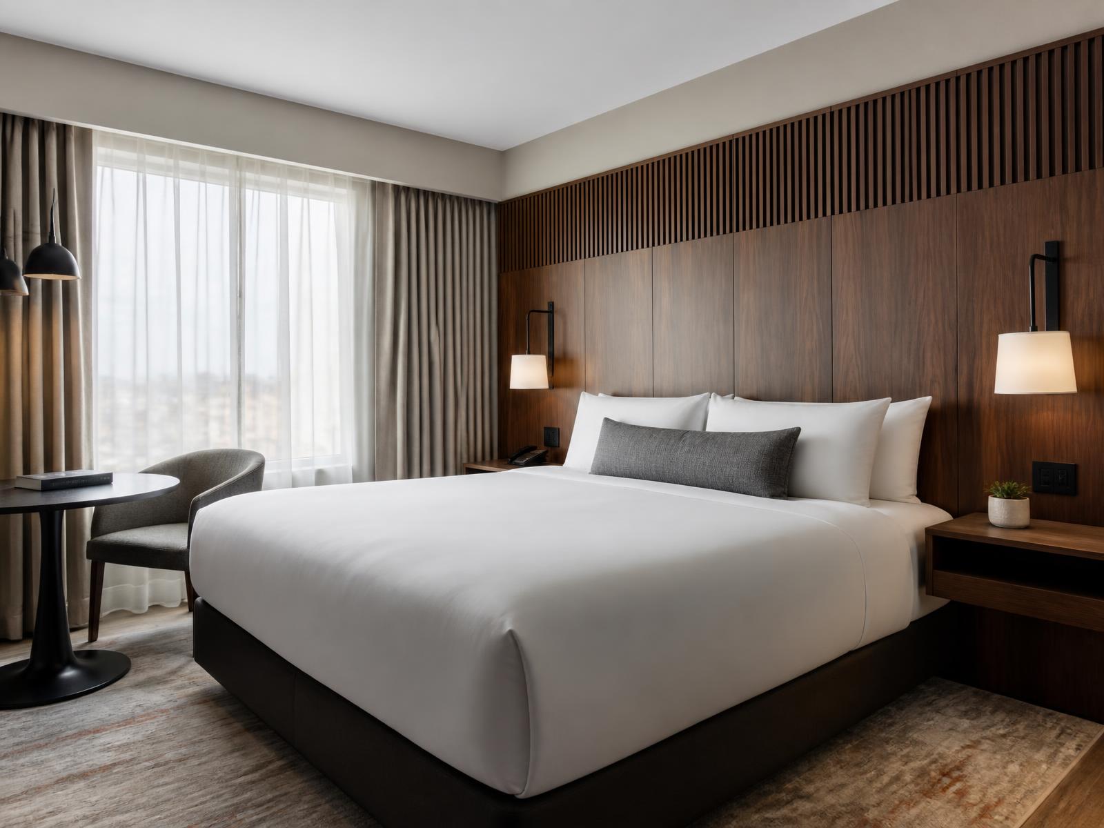 Renovated hotel guest room ready for occupancy